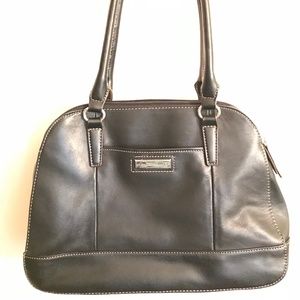 Tignanello Black Leather Shoulder Bag Purse